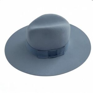 Brixton Piper Hat Floppy Wool Fedora Smoke Blue Size M